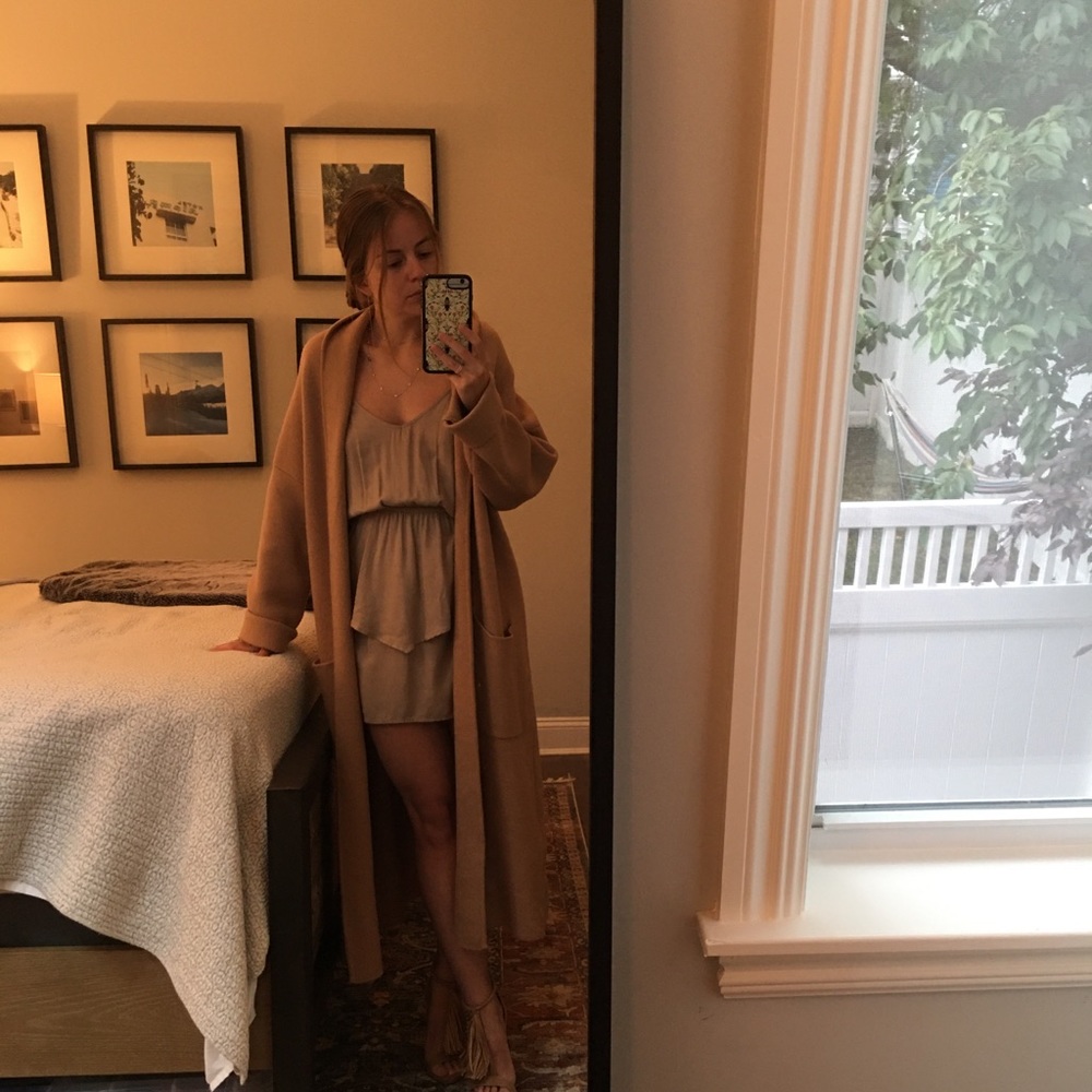 Solemio Nude Peplum Dress